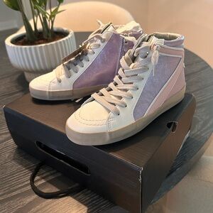 Brand new in box Shu Shop Rooney high tops with zipper. Kids size 1